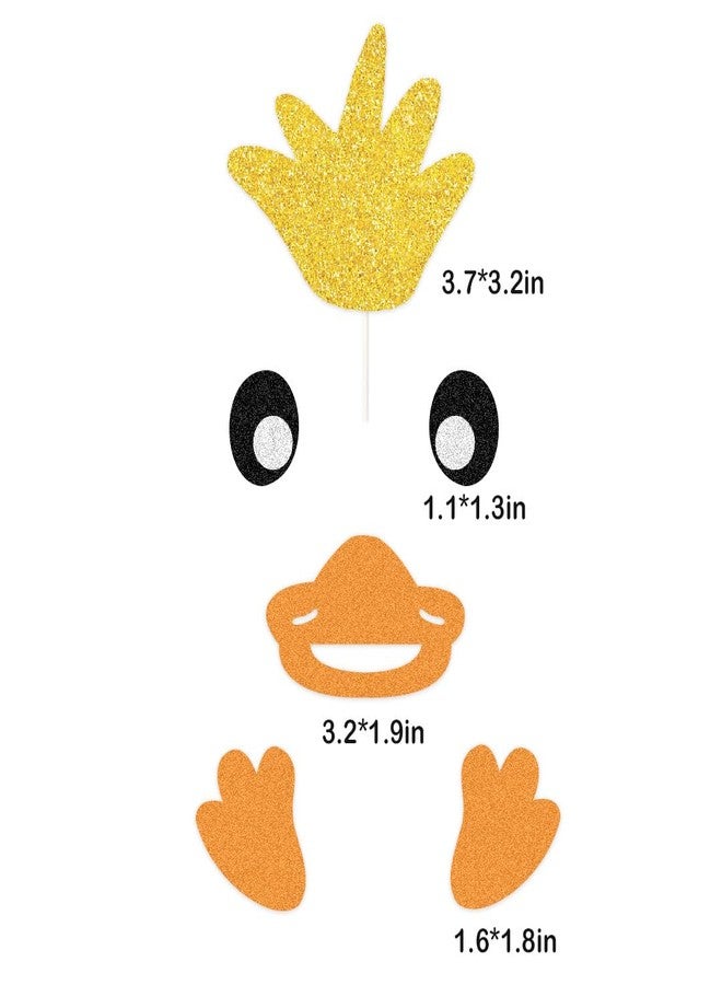 ChoJoy Duck Cake Topper Set - Eyes, Paws Cake Decorations for Duck Themed Birthday Party - Image 2